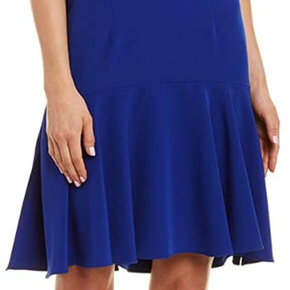 MILLY Italian Cady Kelly Dress V-Neck in Cobalt Blue Size 0 Brand New NWT - Picture 12 of 12